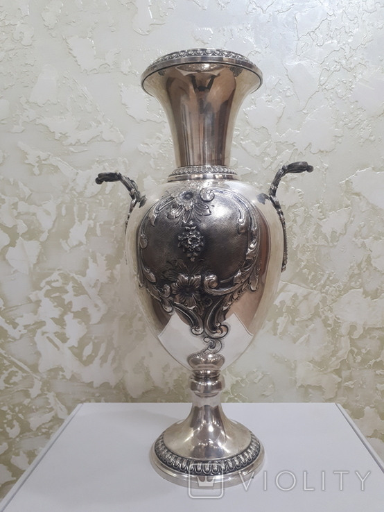 Серебренная ваза , серебро 800 проба, фото №3