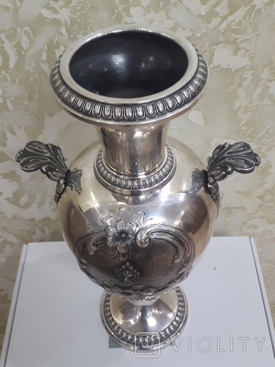 Серебренная ваза , серебро 800 проба, фото №5