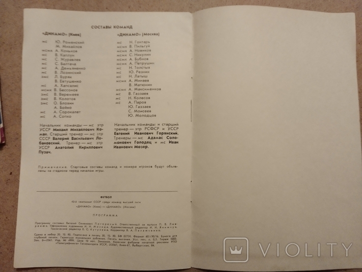 1980 «Динамо» (Київ) 43-й чемпіонат 5 шт., фото №11