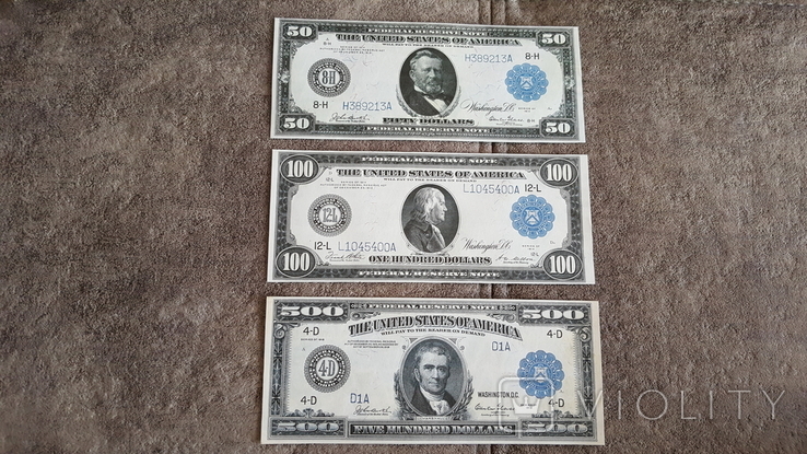 Якісні копії банкнот США Федеральної резервної системи 1914-1918 років, фото №6