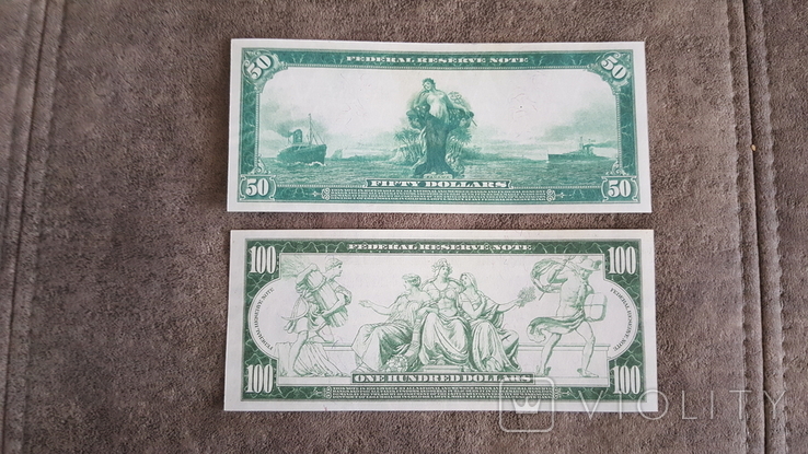 Якісні копії банкнот Федеральної резервної системи США 1914 року. (Червоний З/Н), фото №6