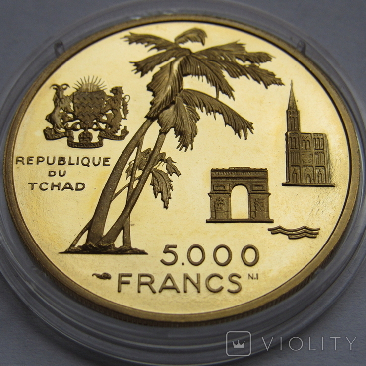 5000 франков 1970 г. Чад (PROOF), фото №6
