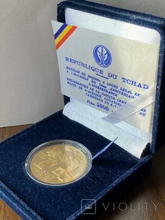 5000 франков 1970 г. Чад (PROOF), фото №9