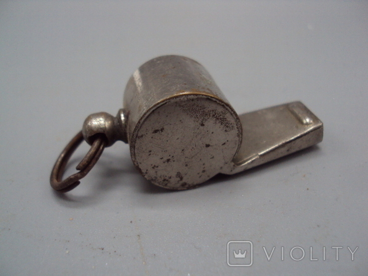 Whistle brass nickel-plated, length 4 cm, photo number 7