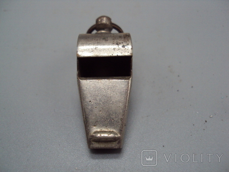 Whistle brass nickel-plated, length 4 cm, photo number 10