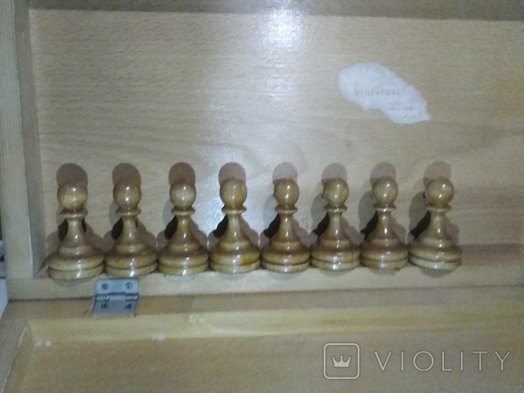Деревянные шахматы с утяжителем, СССР. Шахи дерев'яні., фото №6