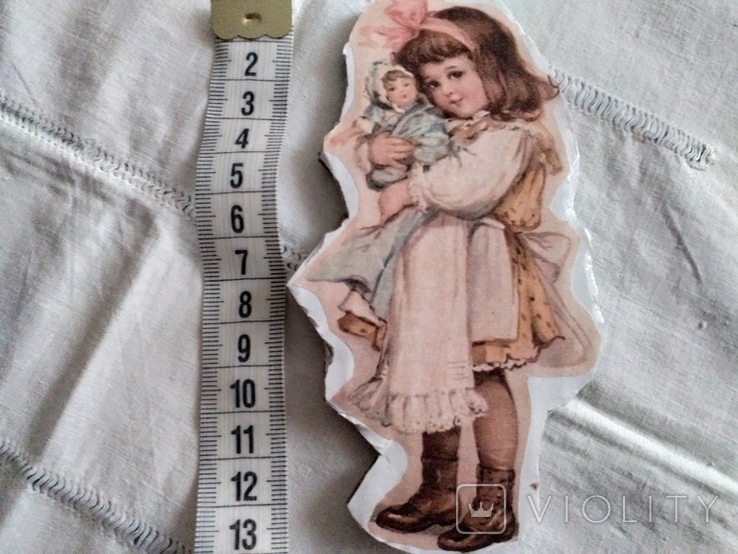 Картон девочка с куклой №22, фото №2