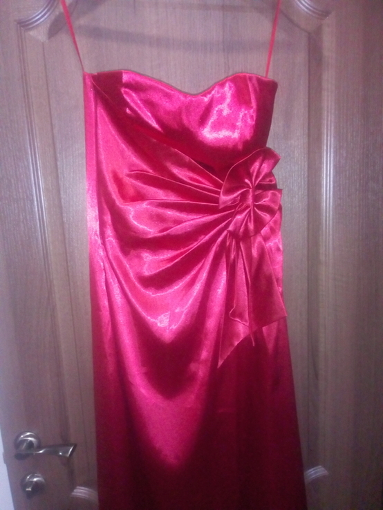Платье Атлас красное 36/38, фото №7