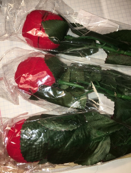 Лот 3шт: Футляр для ювелирных украшений "Роза на стебле" / для ювелірних прикрас "Троянда", photo number 2