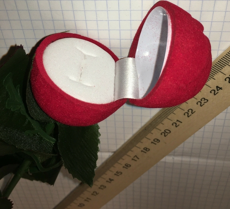 Лот 3шт: Футляр для ювелирных украшений "Роза на стебле" / для ювелірних прикрас "Троянда", фото №4