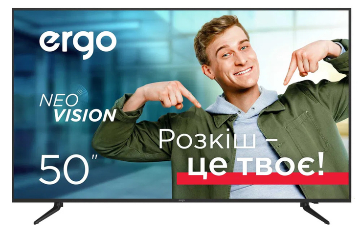 LED-телевизор ERGO 50 дюймов Smart TV 4К, фото №2