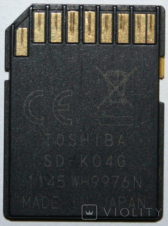 Карта памяти Toshiba SDHS Memory Card (4 Gb) Япония, фото №3