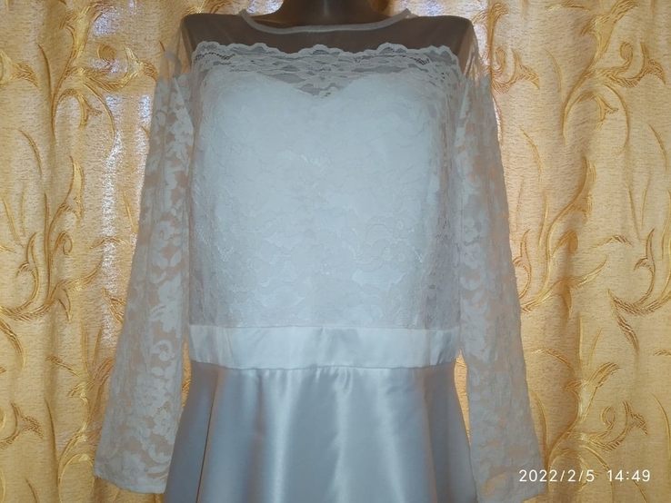 Свадебное платье (верх кружево, юбка- плотный атлас ), photo number 7