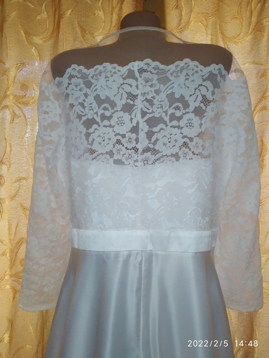 Свадебное платье (верх кружево, юбка- плотный атлас ), photo number 12