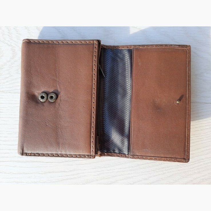 Женский кожаный небольшой коричневый кошелек, фото №5