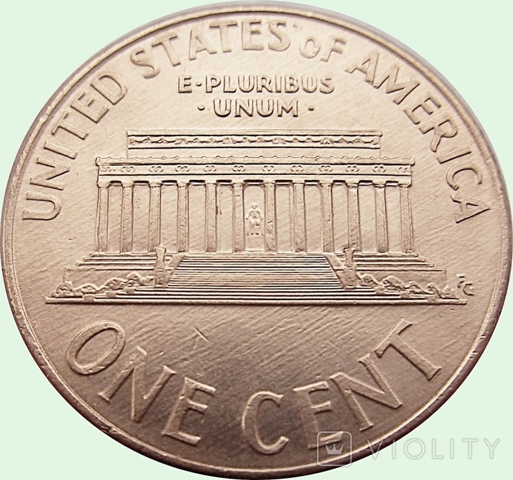 169.U.S. dwie monety 1 cent, 2000.Lincoln Cent bez i ze znakiem pomnika: "D" - Denver, numer zdjęcia 6