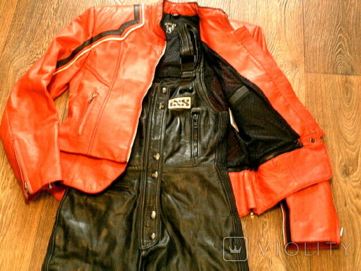 Комплект кожаный женский (куртка +комбез)разм.38, фото №8