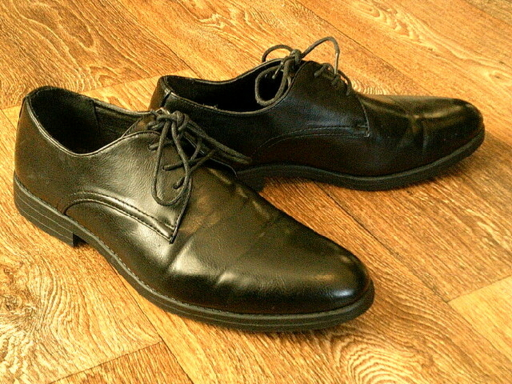 Primark - фирменные кожаные туфли разм.43, фото №2