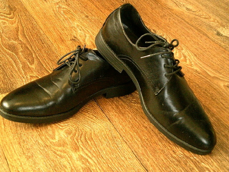 Primark - фирменные кожаные туфли разм.43, фото №9