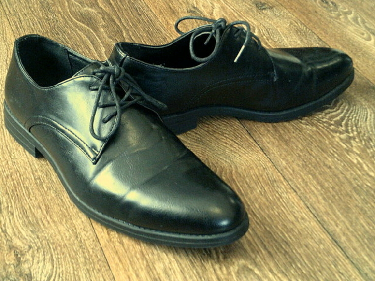 Primark - фирменные кожаные туфли разм.43, фото №3