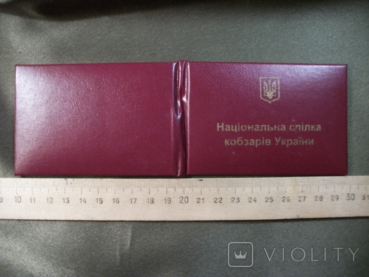 6F20 Удостоверение, национальный союз Кобзарей Украины, Кобзарь, фото №3