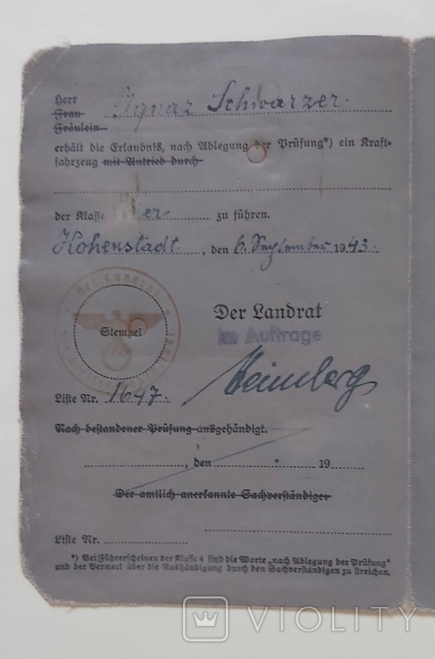 Водительское удостоверение Рейха, фото №5