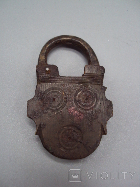 Padlock bronze lock height 6 cm, no key, photo number 5