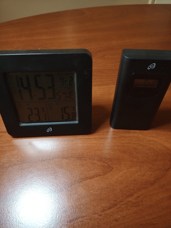 Годинник-термометр AURIOL з вуличним датчиком. Німеччина, фото №2