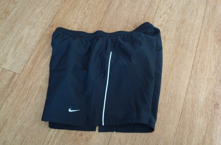 Nike Running Беговые мужские спортивные шорты с плавками черные S, фото №4