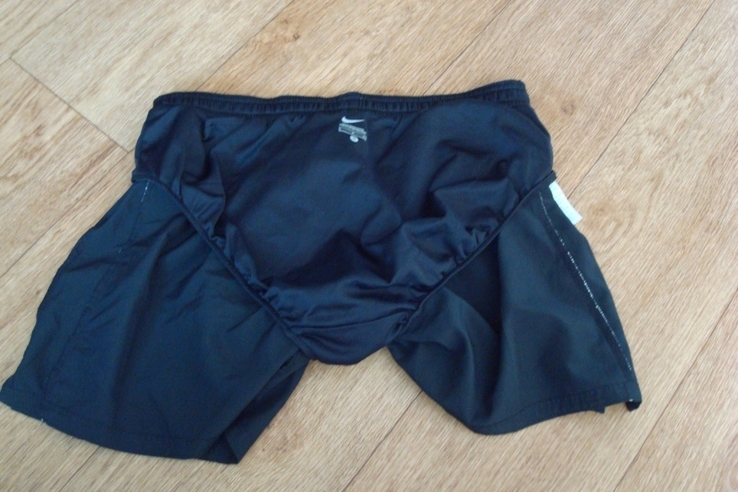 Nike Running Беговые мужские спортивные шорты с плавками черные S, фото №6
