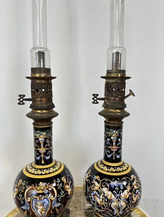 Парные керосиновые лампы Gien, фото №3
