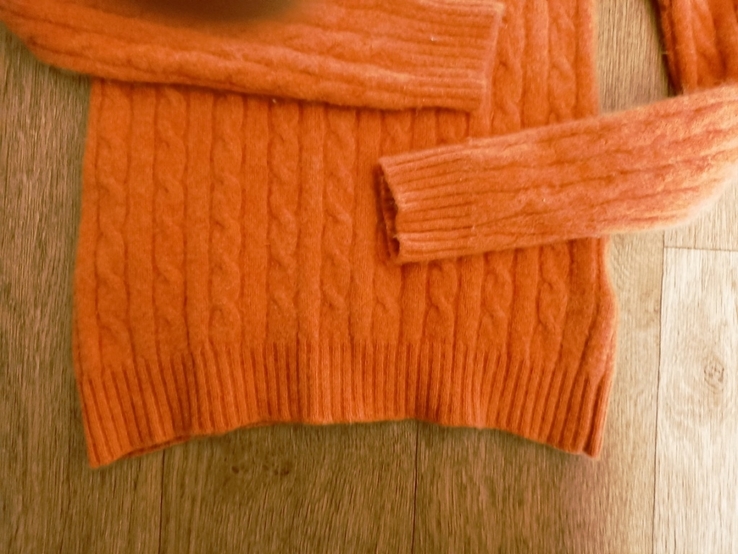 Maxine Кашемировый теплый красивый свитер женский в косы абрикос М, фото №8