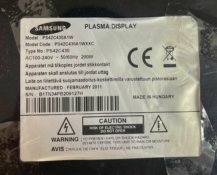 Плата 42HD U2P LM LJ41-08392A, LJ92-01708A SAMSUNG PS42C430, PS42C450, numer zdjęcia 5