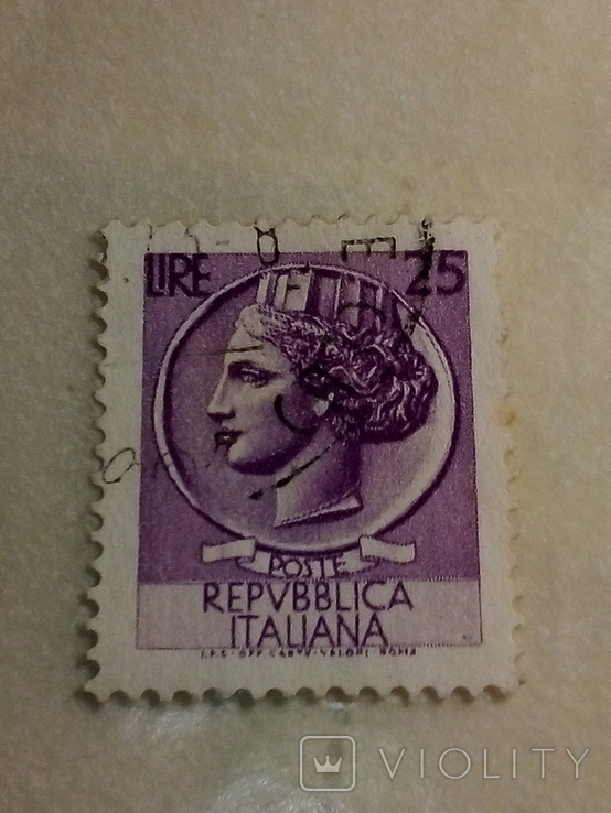 Италия 1 Сиракузанская Марка коллекция лир 1945г, все с водяным знаком, фото №4