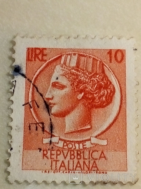 Италия 1 Сиракузанская Марка коллекция лир 1945г, все с водяным знаком, фото №10