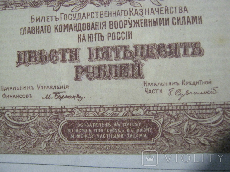250 рублей 1920 года ( Юг России)., фото №4