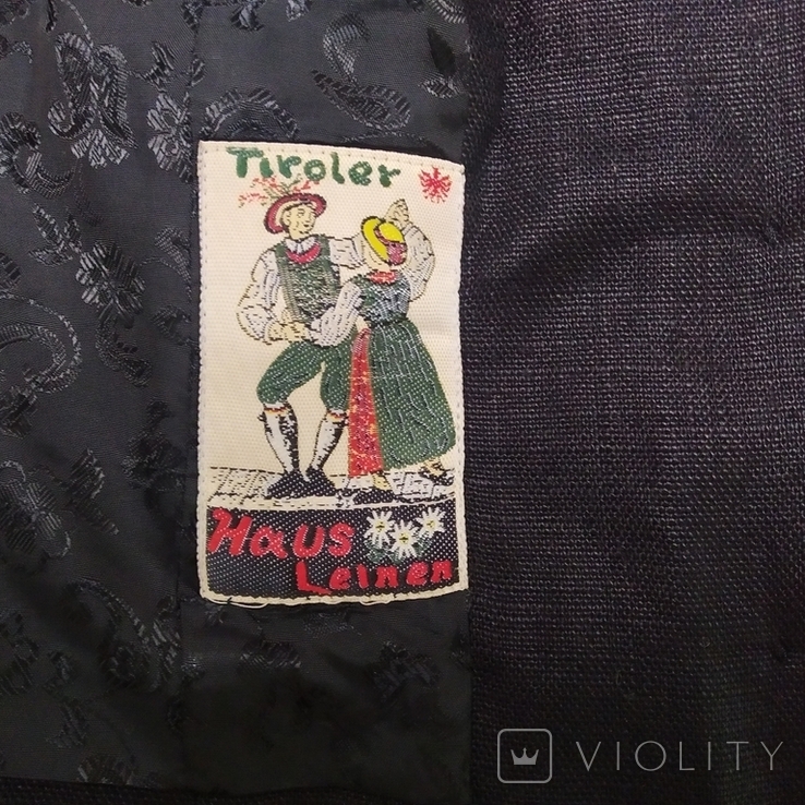 Пиджак женский Австрия Steinbosk Tyrol, пуговицы Серебрение, ткань лён, фото №9
