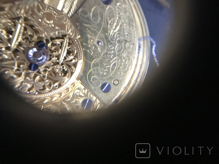 Фузейний механізм старовинного кишенькового годинника, фото №3