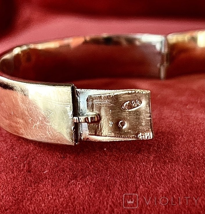 Bracelet silver 84 hallmark gilding, photo number 9