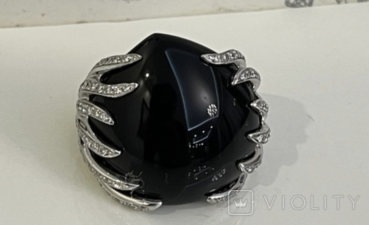 LUCA CARATI кольцо с бриллиантами и ониксом, фото №3