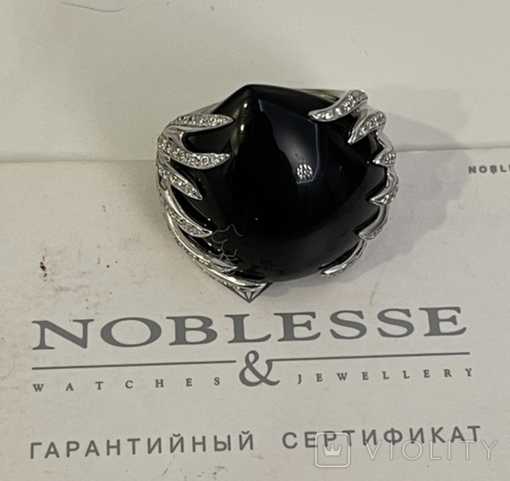 LUCA CARATI кольцо с бриллиантами и ониксом, фото №4
