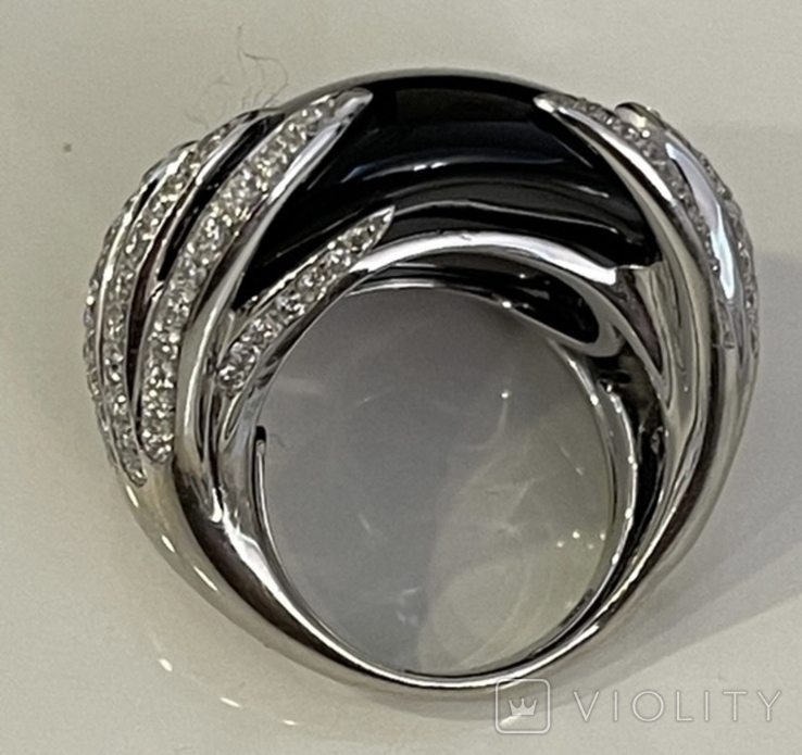 LUCA CARATI кольцо с бриллиантами и ониксом, фото №7