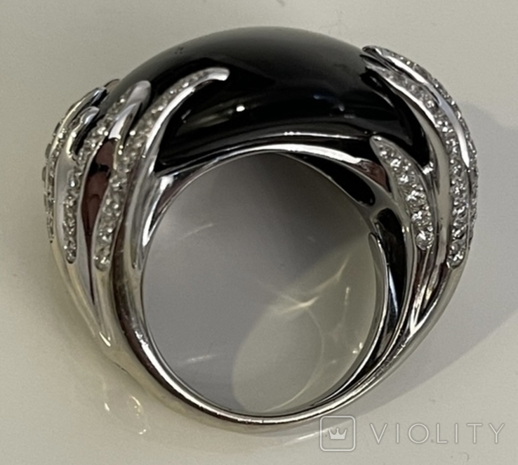 LUCA CARATI кольцо с бриллиантами и ониксом, фото №9