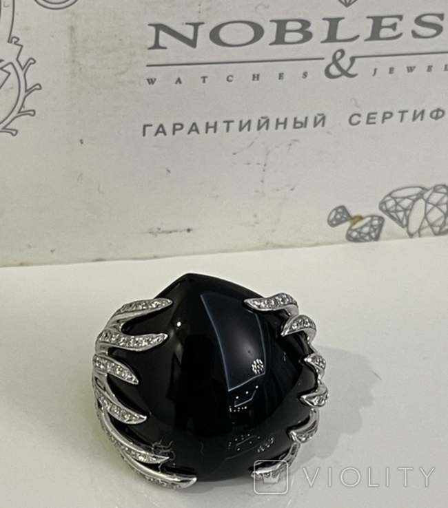 LUCA CARATI кольцо с бриллиантами и ониксом, фото №10