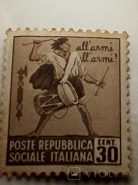 Почтовая печать италиянскои республіки цент, фото №3