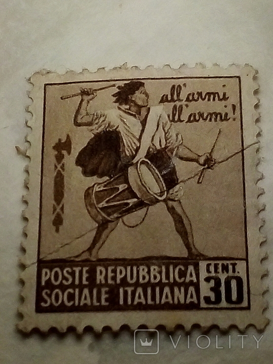 Почтовая печать италиянскои республіки цент, фото №4