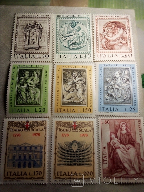 1973 y la zecca italiana francobollo emesso per celebrare il natale. lire, фото №2
