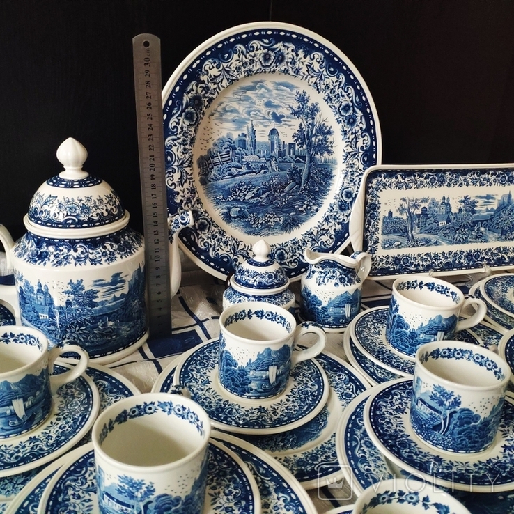 Coffee set for 12 persons, Villeroy and Boch, Blue Castle, Germany, 43 pieces, photo number 13