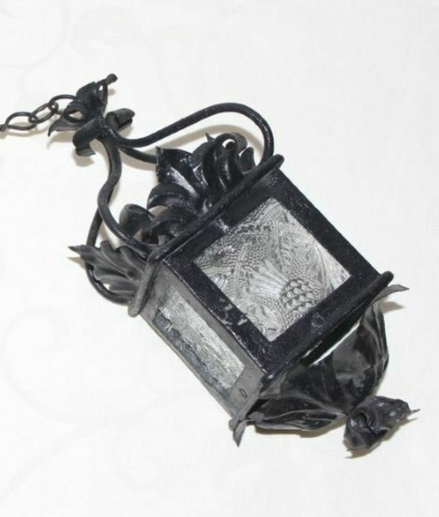 Настенный фонарь под старину (металл/стекло, Испания), фото №2