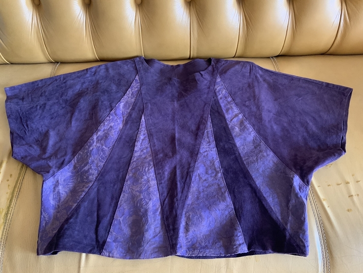 Блузка замшевая фиолетовая, фото №2